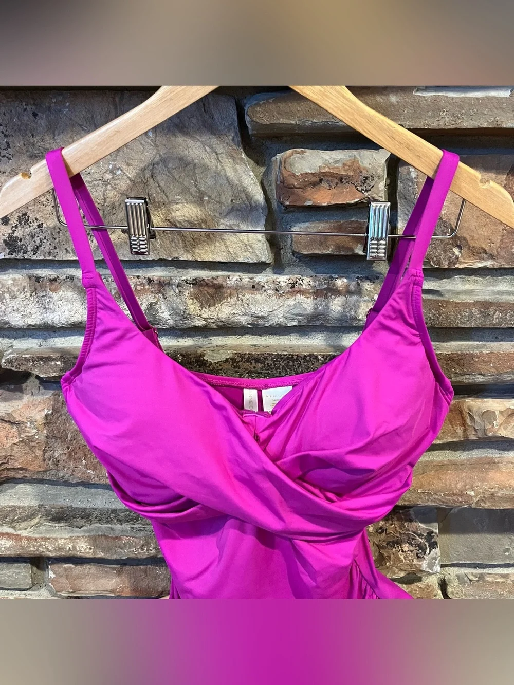 Anne Cole Fuchsia Tankini Swimsuit with Convertible Bottoms
